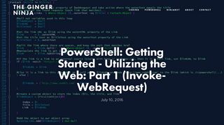 PowerShell: Getting Started - Utilizing the Web: Part 1 (Invoke ...