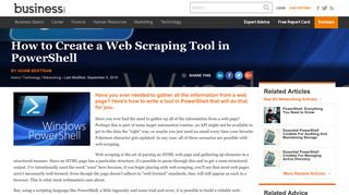 How to Create a Web Scraping Tool in PowerShell - Business.com