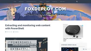 Extracting and monitoring web content with PowerShell - FoxDeploy.com