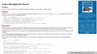 Windows PowerShell Cookbook - Script a Web Application Session