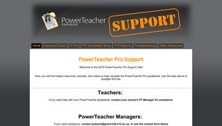 GCS PowerTeacher Support - Google Sites