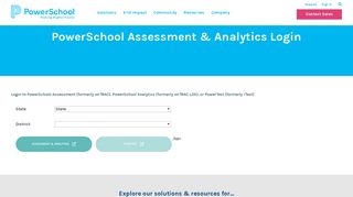 PowerSchool Assessment & Analytics Login - PowerSchool