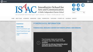 PowerSchool Information | PowerSchool | ISAAC