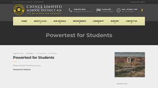 Powertest for Students | - Chinle Unified School District