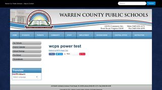 Wcps Power Test - Warren County Public Schools