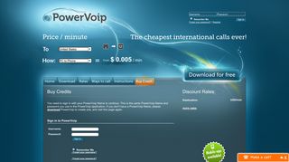 PowerVoip | Buy credit to start saving on your international calls