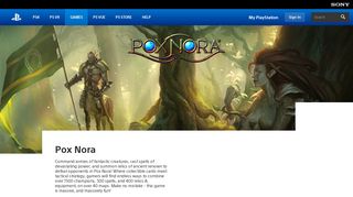 Pox Nora Game | PS4 - PlayStation