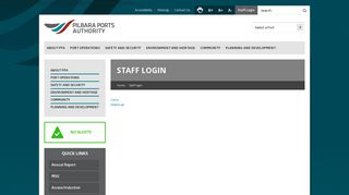 Pilbara Ports Authority - Intranet login page for Pilbara Ports Authority ...