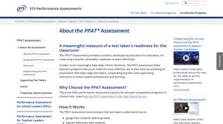 About the PPAT (For Educator Programs) - ETS.org
