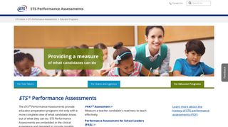 The ETS Performance Assessments (For Educator Programs) - ETS.org