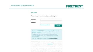 ICON Investigator Portal Login - Firecrest