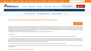 Open PPF Account Online | PPF Terms and Conditions - ICICI Bank
