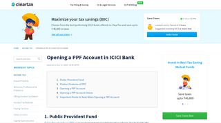 ICICI PPF Account - How to open PPF Account in ICICI Bank Online?