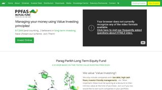 PPFAS Mutual Fund :: Best Value Mutual Fund for Long Term Investing!