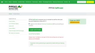 PPFAS Mutual Fund :: Invest online, Online Systematic Investment Plan