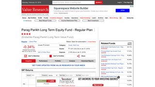 Parag Parikh Long Term Equity Fund - Regular Plan : Fund Snapshot ...