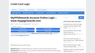 MyPPGRewards Account Online Login - www.myppgrewards.com ...