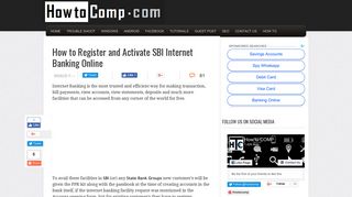 How to Register and Activate SBI Internet Banking Online - How to Comp