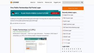 Fms Public Partnerships Ppl Portal Login