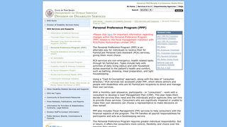 Department of Human Services | Personal Preference Program (PPP)