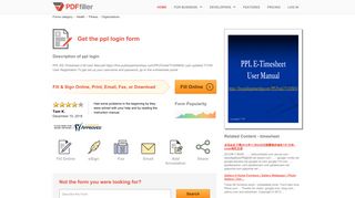 Ppl Login - Fill Online, Printable, Fillable, Blank | PDFfiller
