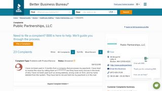 Public Partnerships, LLC | Complaints | Better Business Bureau® Profile