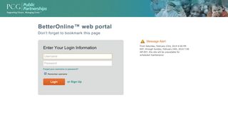 BetterOnline™ web portal - Public Partnerships