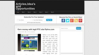 Earn money with legit PTC site Pplinx.com ~ Articles,Idea's and ...