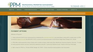 Payment Options | Property Management | NC | PPM
