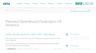 Planned Parenthood Federation of America | Okta