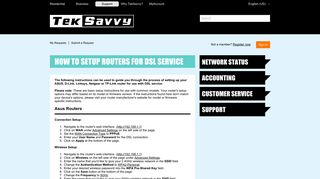How to Setup Routers for DSL Service – TekSavvy Help Centre