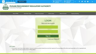 ppra services portal :: :: admin login - Website analytics by ...