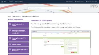 Messages in PPS Express – PPS