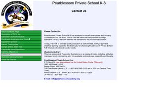 Contact us - Pearblossom Private School K-8 provides quality ...