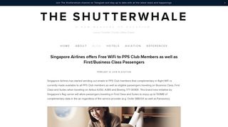 Singapore Airlines offers Free WiFi to PPS Club Members as well as ...