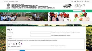Log in | Directorate of Plant Protection, Quarantine & Storage | GOI