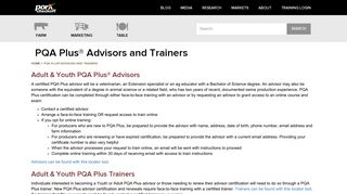 PQA Plus® Advisors and Trainers - Pork Checkoff