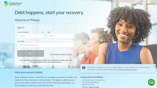 PRApay.com Online Mobile Payments - Portfolio Recovery Associates