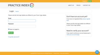 Login - Practice Index eLearning HUB