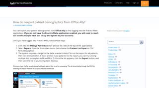 How do I export patient demographics from Office Ally? – Knowledge ...