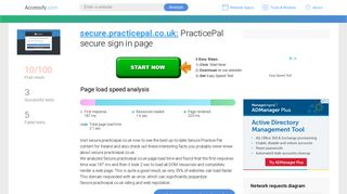 Access secure.practicepal.co.uk. PracticePal secure sign in page