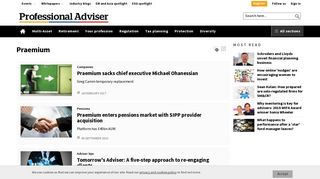 The latest praemium news for financial advisers and intermediaries ...