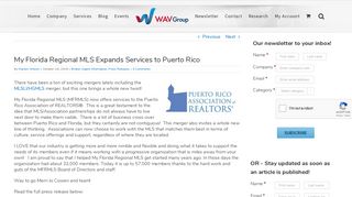 My Florida Regional MLS Expands Services to Puerto Rico - WAV Group