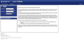 Employee Portal - Registration - P&WC Portal - Pratt & Whitney Canada
