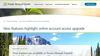 New features highlight online account access upgrade - Praxis Mutual ...
