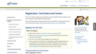 Praxis: For Test Takers: Register for a Test - ETS