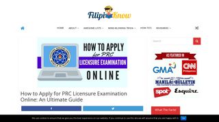 PRC Online Application for Board Examination: Updated for 2019