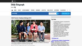 NSW Premier's Reading Challenge 2017 | Daily Telegraph