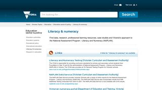 Literacy & numeracy | Victorian Government