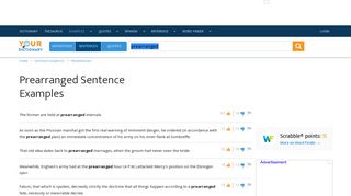 Use prearranged in a sentence | prearranged sentence examples